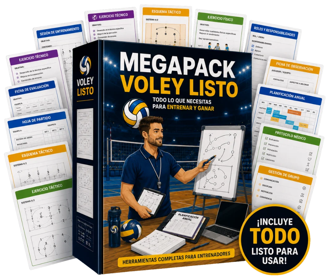MEGAPACK VOLEY LISTO + KIT TACTICO PRO